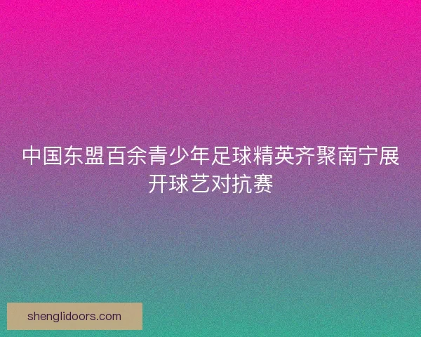 中国东盟百余青少年足球精英齐聚南宁展开球艺对抗赛